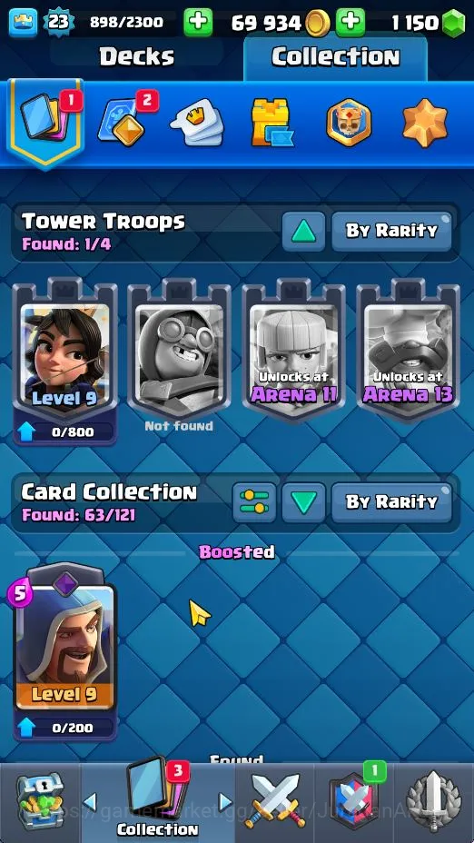 Clash Royale Accounts Starter Lvl 23|Trophy 2969|KTL 9|Limited Skin|Card 63| 3 EVO 17 Epic, 23 Rare, 23 4