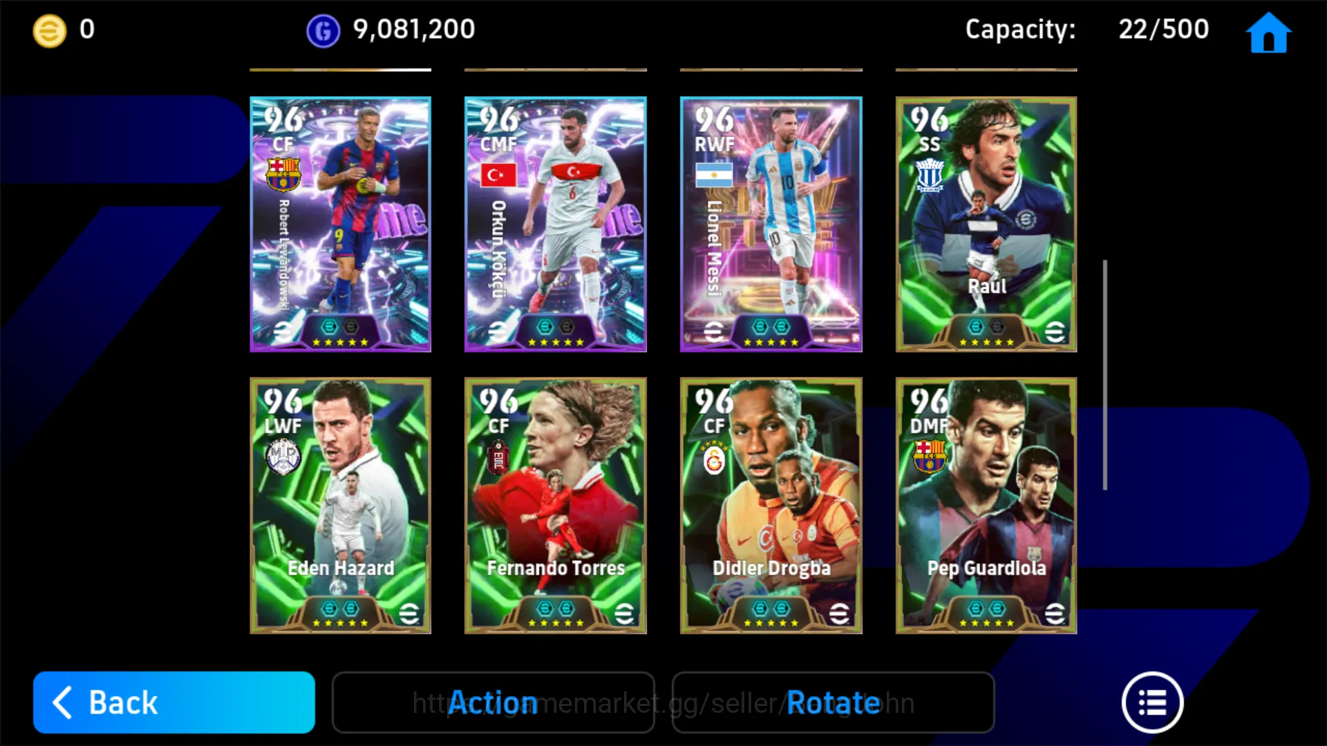 eFootball Accounts Others Power 3170 | Messi Pack Barca | Ferenc Puskas | Rio Ferdinand | Fabio Cannavaro | Cest Fabregas 3