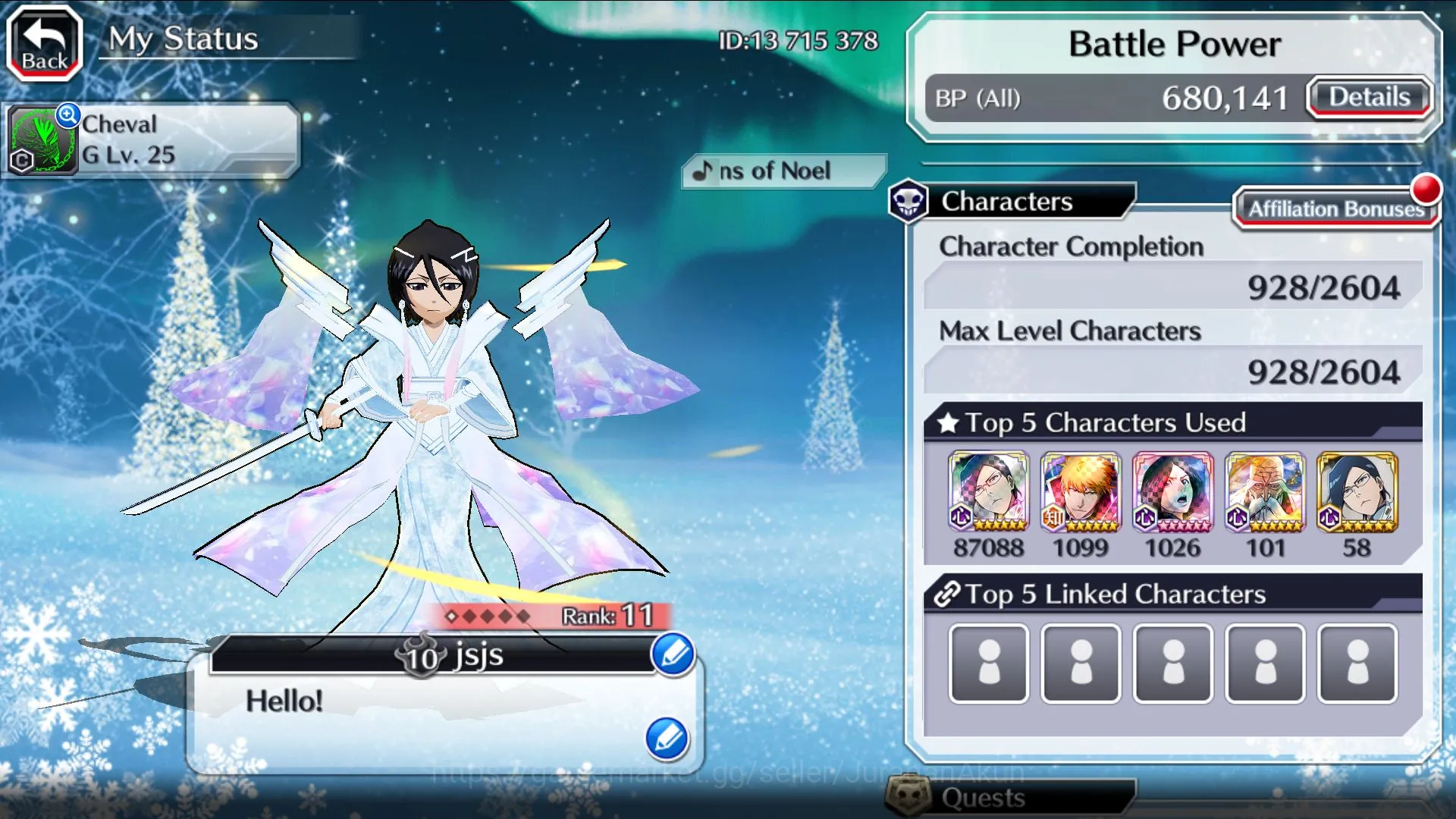 Bleach: Brave Souls Accounts Mid-Tier GBL|Fress QS+47k Spirit Orbs|Ichigo7Th,IchigoTYBW24,Ichigo Cres V 3
