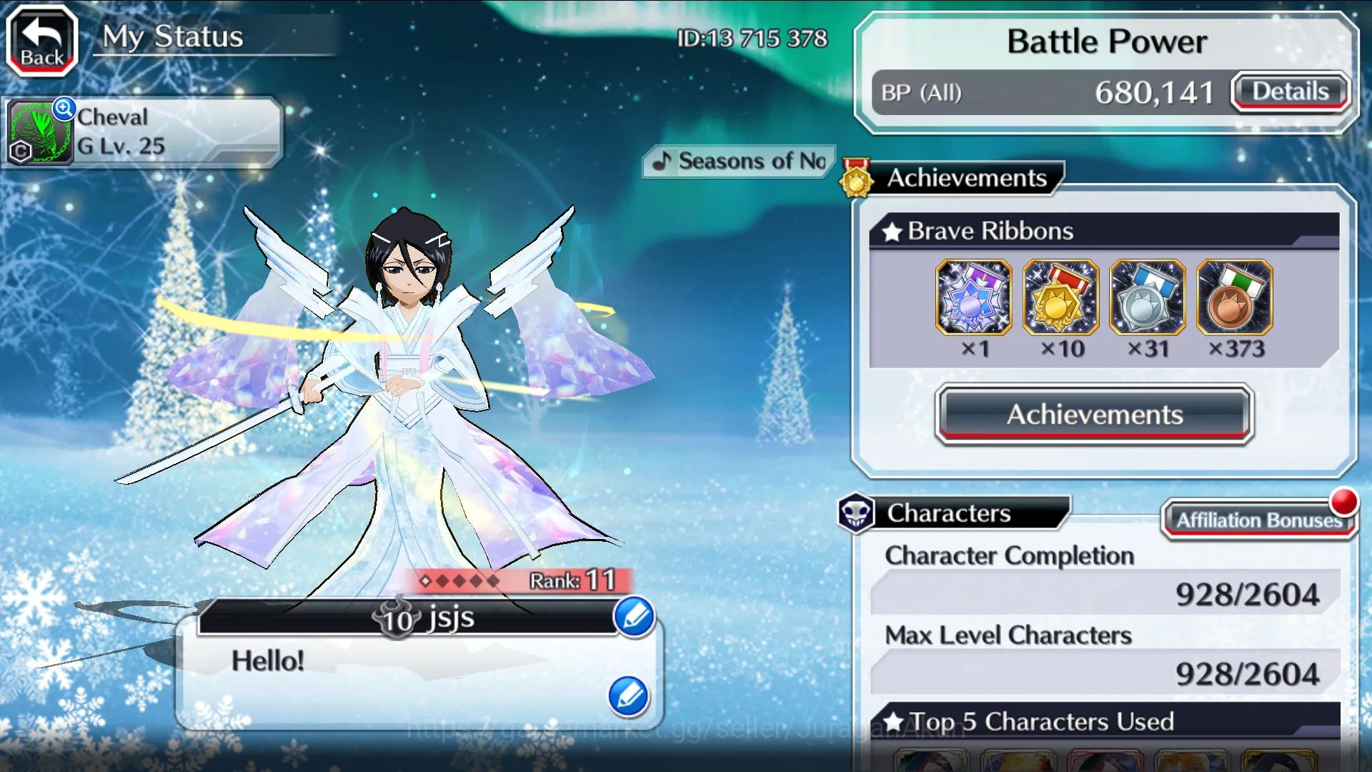 Bleach: Brave Souls Accounts Mid-Tier GBL|Fress QS+47k Spirit Orbs|Ichigo7Th,IchigoTYBW24,Ichigo Cres V 5