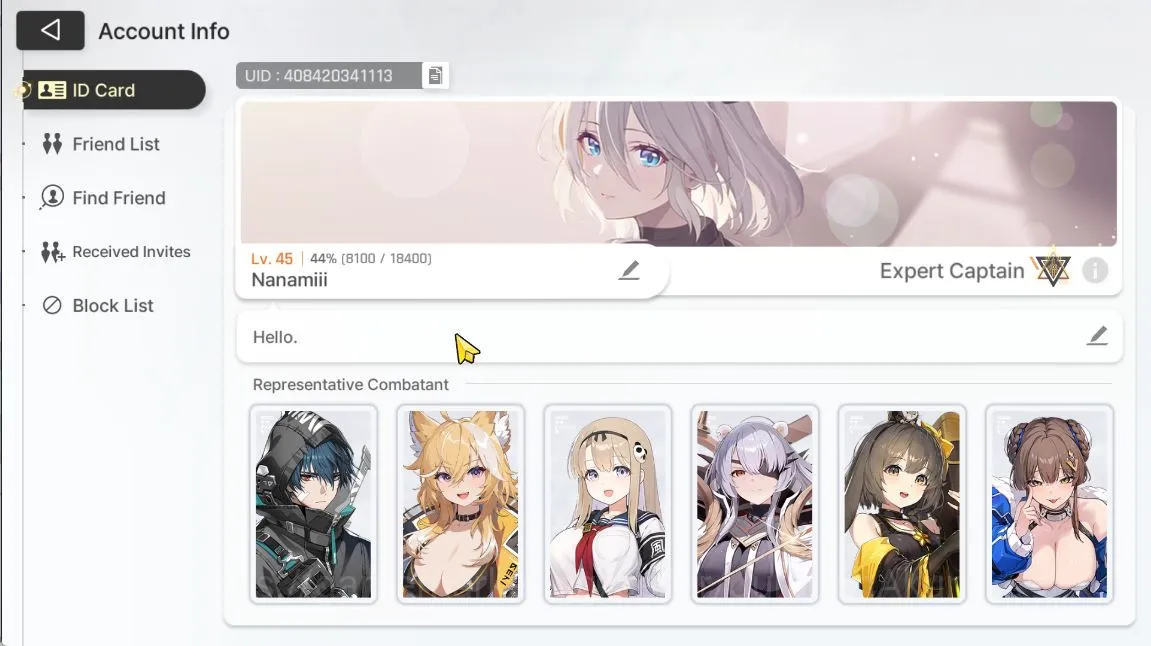 Chaos Zero Nightmare Accounts GLOBAL Lv 45 |6 SSR[(Yuki,Luke,Magna)M2,(Vero,Haru)M1,Khalipe] 11SR[(Rei,Lucas,Beryl)M6,Etc]25
