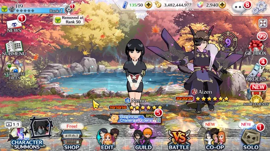 Bleach: Brave Souls Accounts Mid-Tier [GLOBAL]BP 955K|Fresh Story|5 MT[Spirit