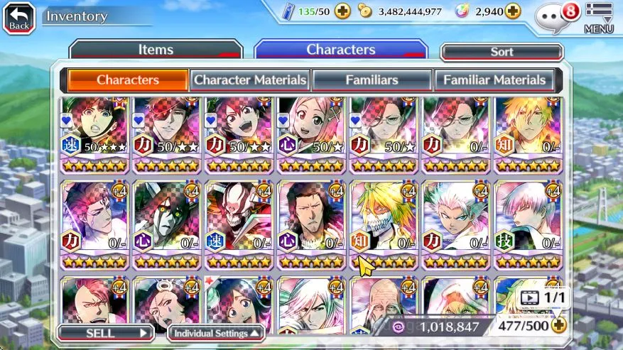 Bleach: Brave Souls Accounts Mid-Tier [GLOBAL]BP 955K|Fresh Story|5 MT[Spirit 5