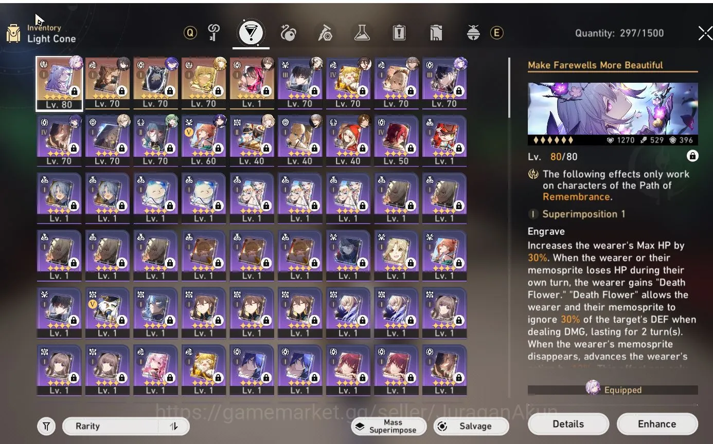 Honkai Star Rail Accounts Mid Game ASIA [TL65] 9 Limited (Castorice+Sign, Acheron+Sign, Aglaea+Sign ETC)(Penacony) |Take 5