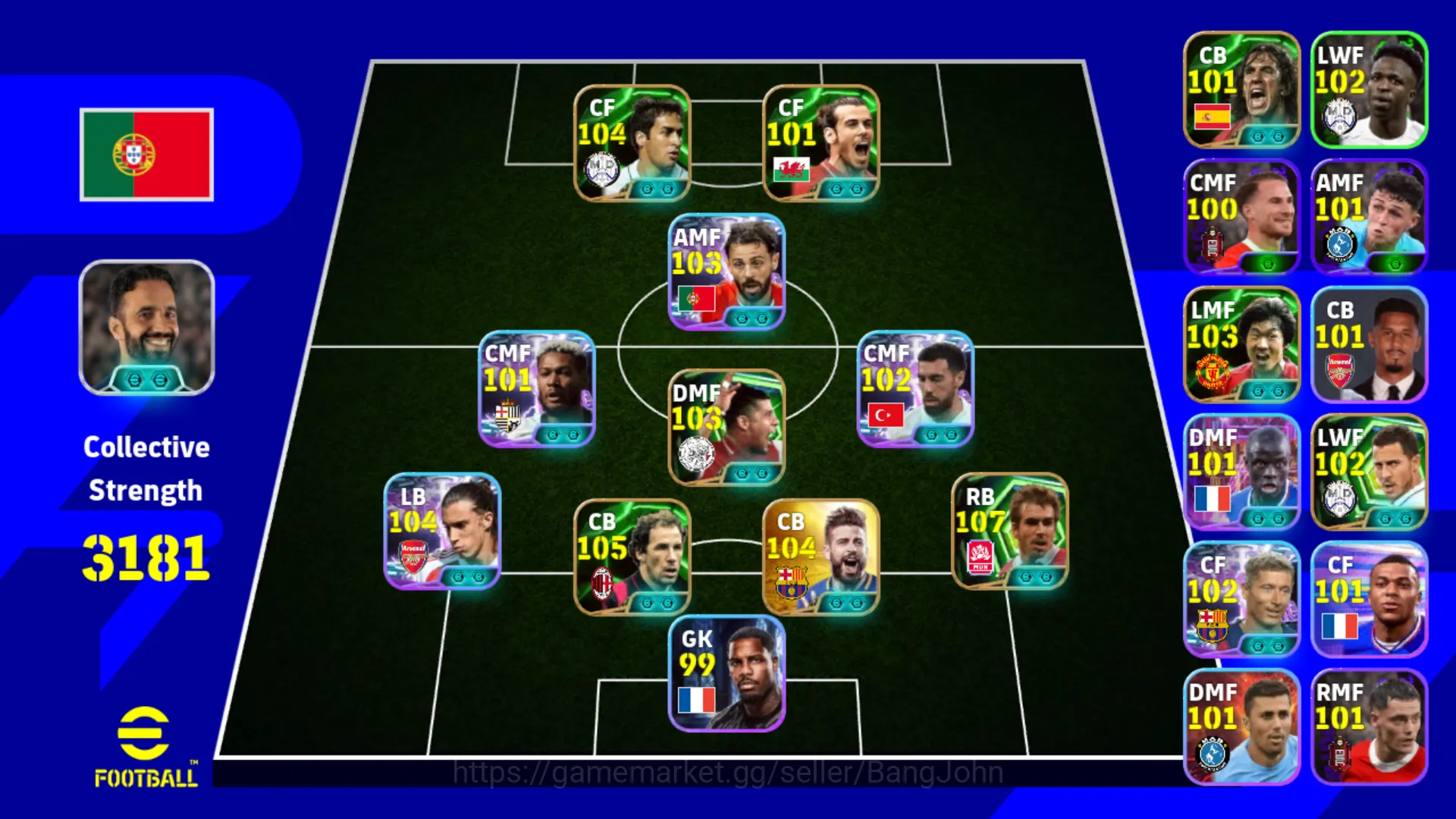 eFootball Others Power 3184 | Riccardo Calafiori | Philipp Lahm | G image 1