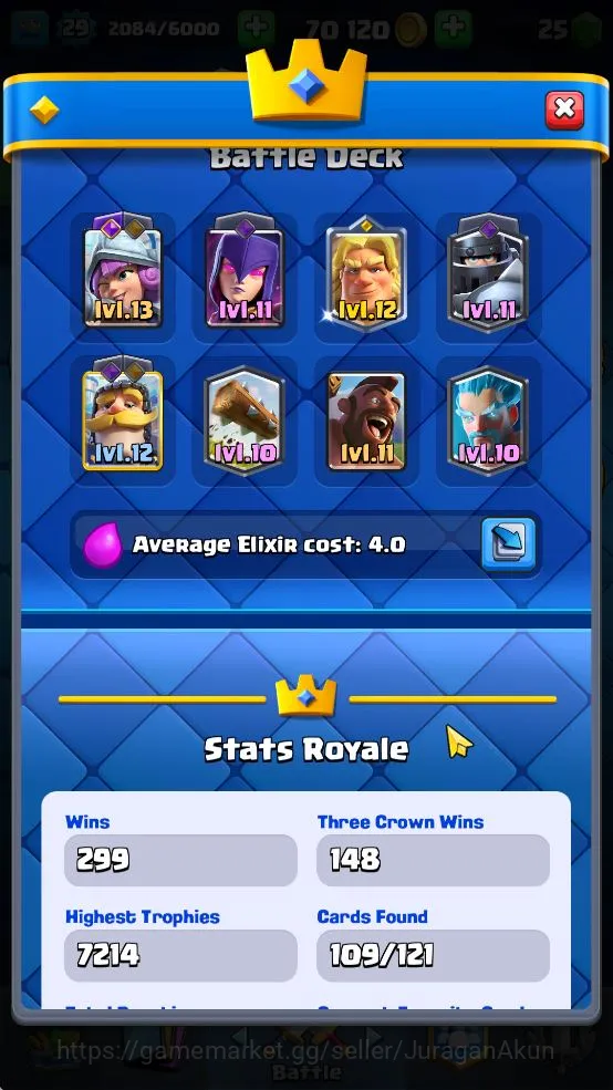 Clash Royale Accounts Lvl 29|Trophy 7177|KTL 10|Limited Skin|Card 109| 4 image 2