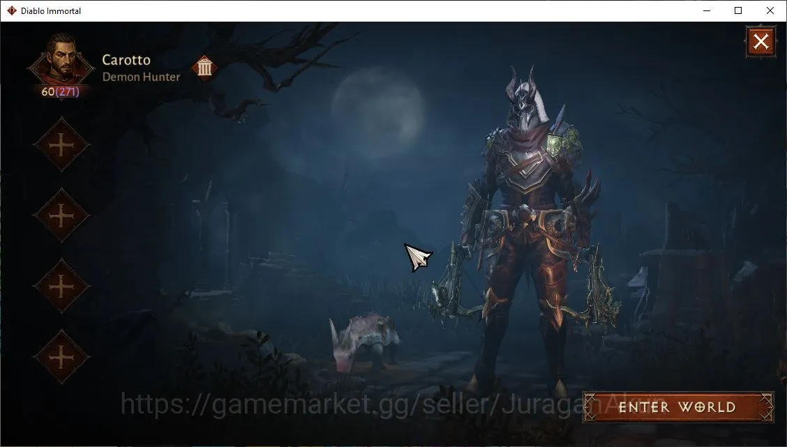 Diablo Immortal Mid-Tier SEA-Izual|Lv60(271)Demon Hunter|24K CR|Reso 600|He image 1