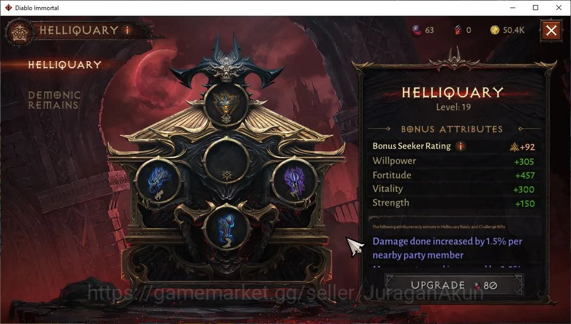 Diablo Immortal Accounts Mid-Tier SEA-Izual|Lv60(271)Demon Hunter|24K CR|Reso 600|Hell III|Paragon Slinger|Hell Lv 4