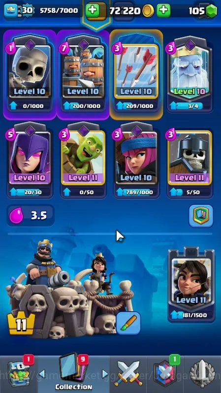Clash Royale Accounts Starter Lvl 30|Trophy 5142|KTL 11|Limited Skin|Card 104|4 EVO,1 Champ,16 Legend,28 Epic,30 Rare,29 5