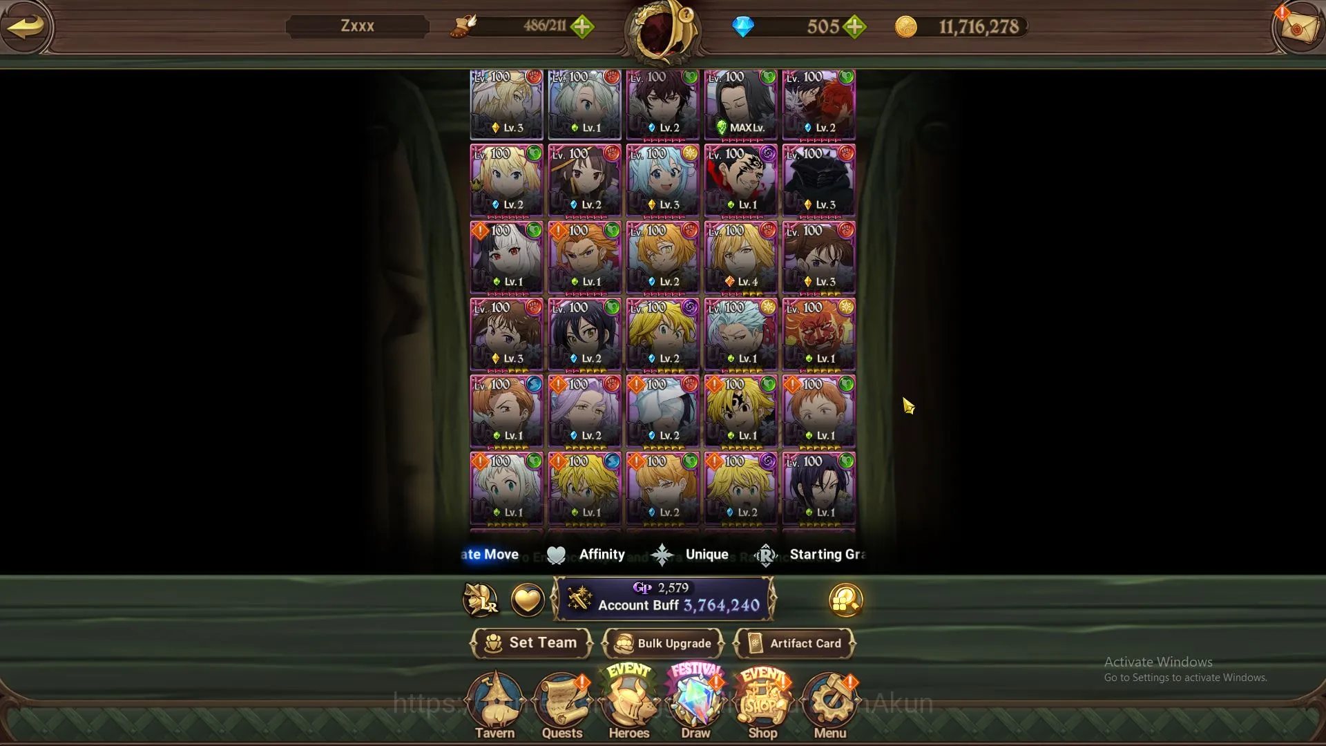 The Seven Deadly Sins: Grand Cross Accounts Midgame ASIA|3,7M CC|2LR+5UR+Full Collab Konosuba+505 3