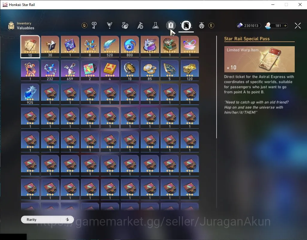 Honkai Star Rail Accounts Mid Game ASIA|TL 70| 11 Limited |[Castorice E1,Feixiao,Acheron]+Sign,Hysilens,B3,Etc|MC 5