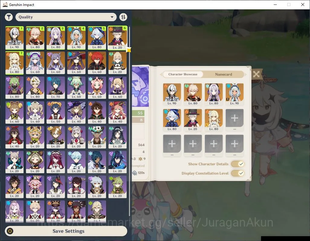 Genshin Impact Mid Game ASIA|AR 55|6 Limited + 3[5 Star Weapon]|[Arlecc+Si image 1