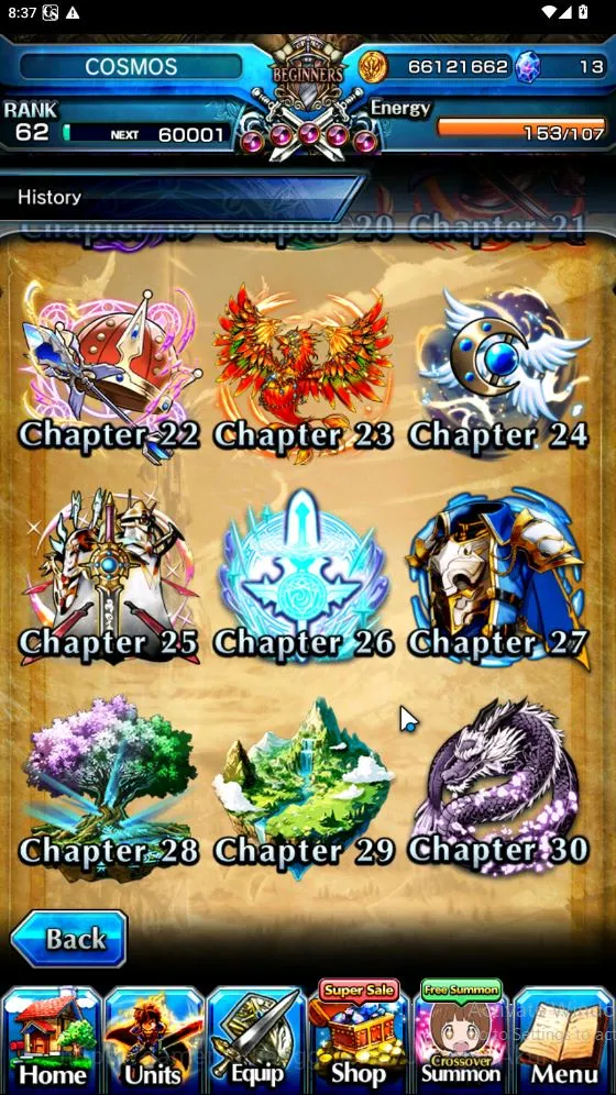 Grand Summoners Accounts End-Game Global|Rank 62|28 Ascend[InumutaTW,RoyTW,ToumaTW,MomoTW,AcceleratorTW,LM 3