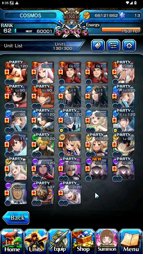 Grand Summoners Accounts End-Game Global|Rank 62|28 Ascend[InumutaTW,RoyTW,ToumaTW,MomoTW,AcceleratorTW,LM 5