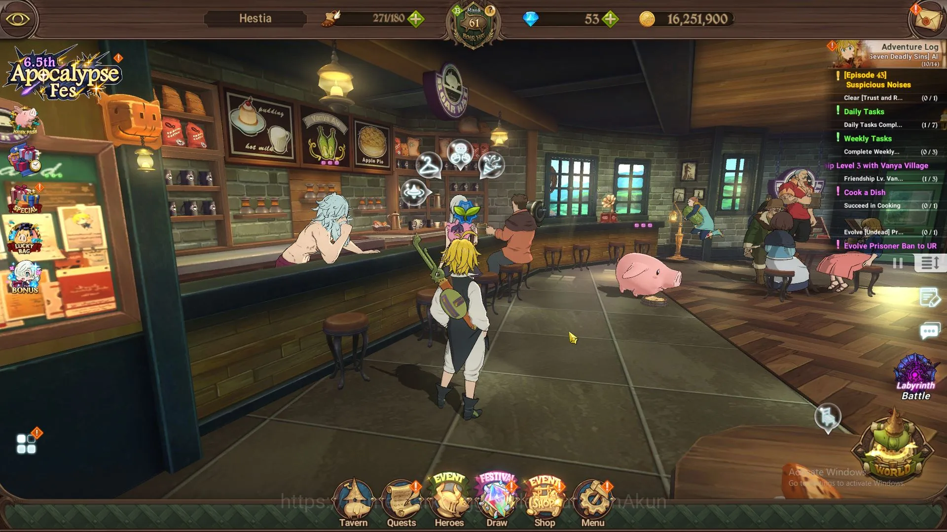 The Seven Deadly Sins: Grand Cross Accounts Midgame Global | 1,2M CC, CH 5 | 9 UR 4