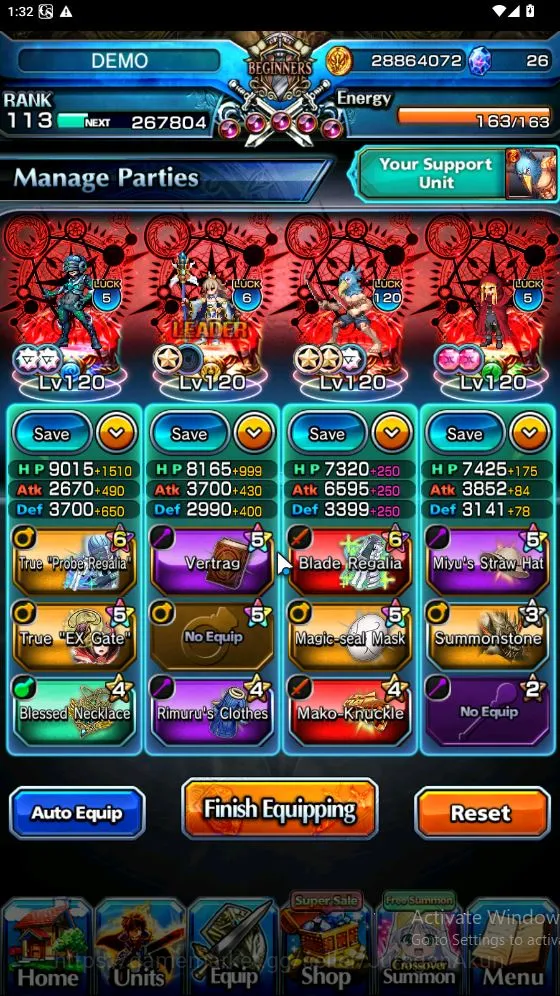Grand Summoners Accounts Mid-Game Global|Rank 113|19 Ascend[InumutaTW,JayTW,MiyuTW,HazukiTW,ElenoreTW,Liza,SSakura,Etc]+Lpot 2