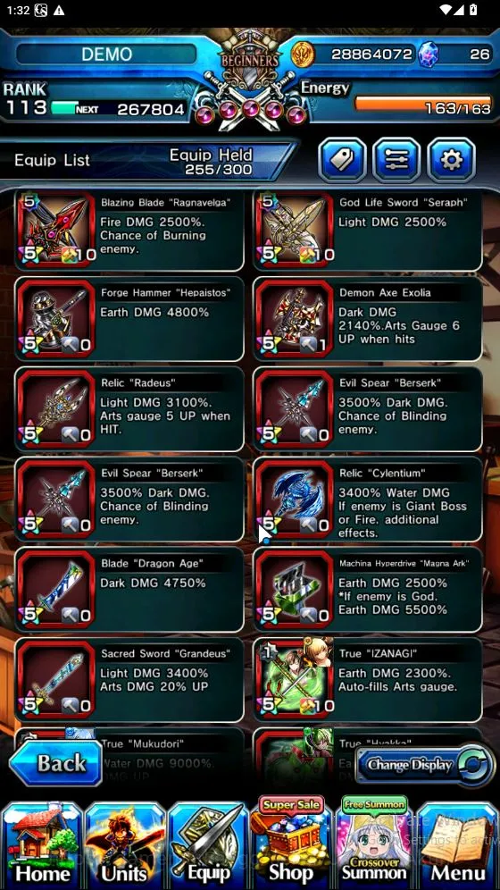 Grand Summoners Accounts Mid-Game Global|Rank 113|19 Ascend[InumutaTW,JayTW,MiyuTW,HazukiTW,ElenoreTW,Liza,SSakura,Etc]+Lpot 4