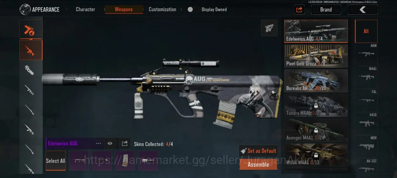 Arena Breakout Accounts Mid-Tier [MOBILE] SV 10,2M|Koen 10M|ForestMP5,EdelweissAUG,PixelGold Groza,Borealis AK|Log 5