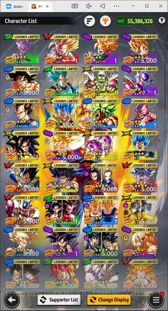 Dragon Ball Legends Accounts Mid-Tier 55M Total Power|LV162| 6 UL+ 37 LL| SS God Gogeta, Full Power Frieza, SS Goku 3