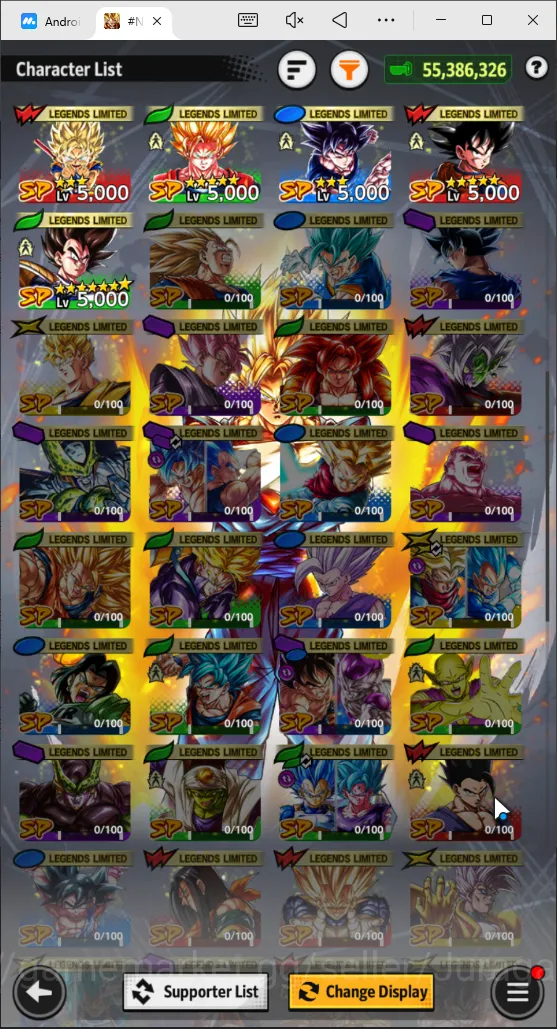 Dragon Ball Legends Accounts Mid-Tier 55M Total Power|LV162| 6 UL+ 37 LL| SS God Gogeta, Full Power Frieza, SS Goku 5