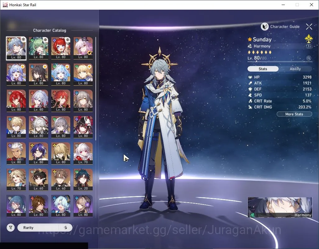 Honkai Star Rail Accounts ASIA|TL 70|15 Limited|(E1 Sunday,E1 Ruan Mei,Jing  image 2