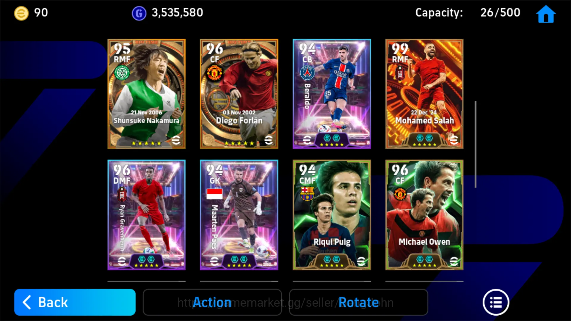 eFootball Accounts | power 3154 | Mohamed salah big time | justin hub image 4