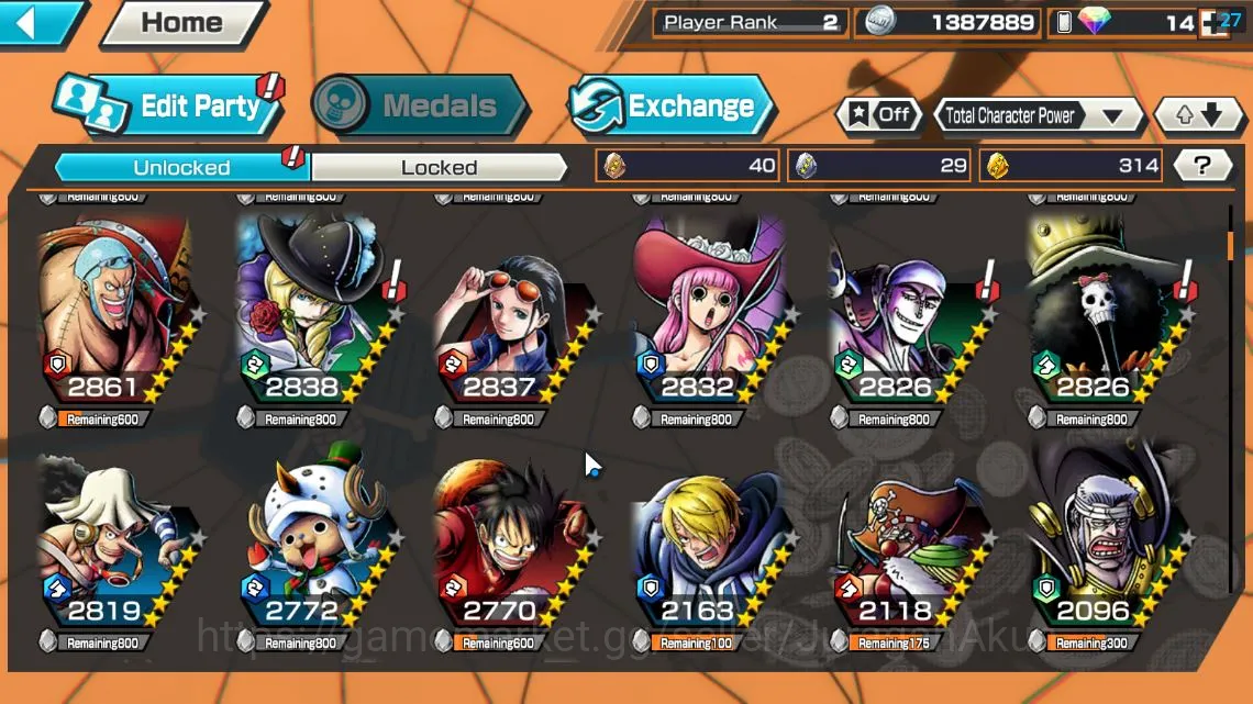 One Piece Bounty Rush Accounts Starter Global|2 META EX|St JayGarcia Saturn,Daimyo Kuri Kozuki Oden|Rank 2|Log Bandai|Check 4