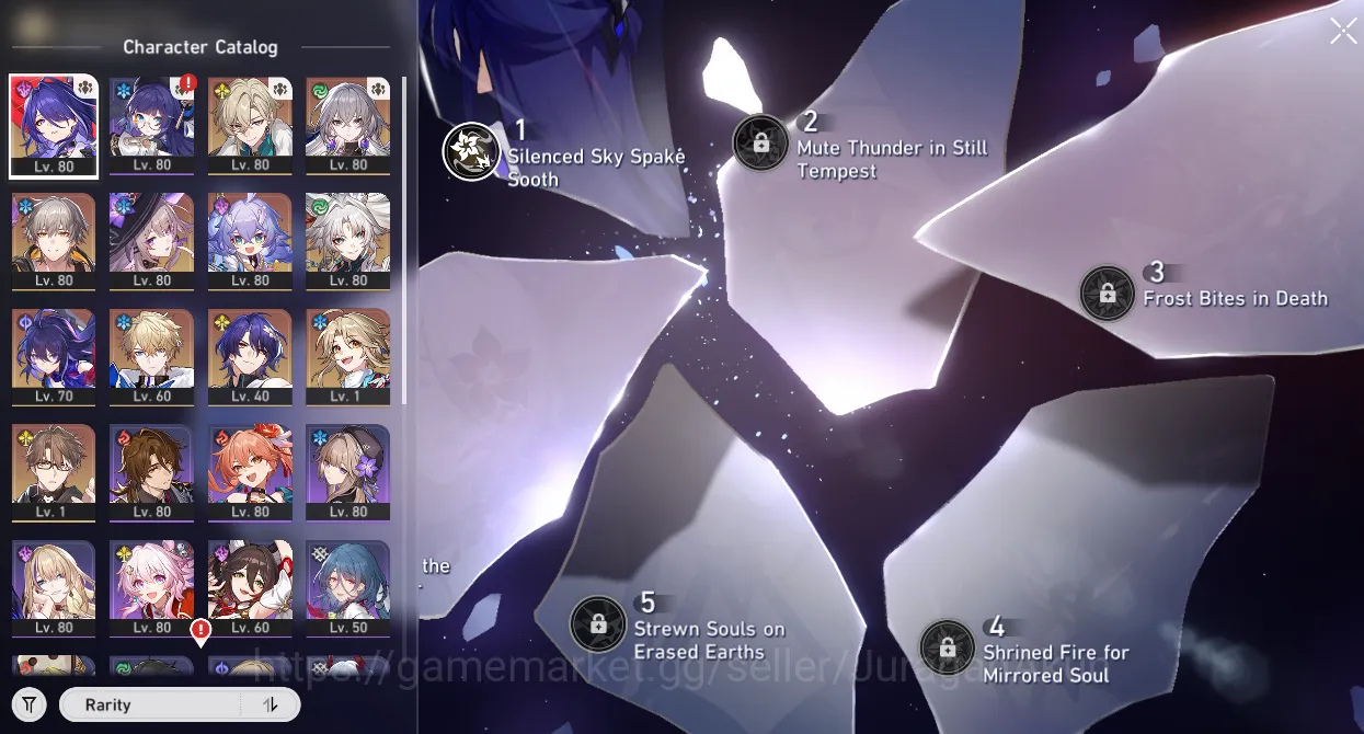 Honkai Star Rail Accounts Mid Game Asia [TL69] 5 Limited (Archeron E1+Sign, The Herta+Sign, Aventurine+Sign, Feixiao, Dr 8