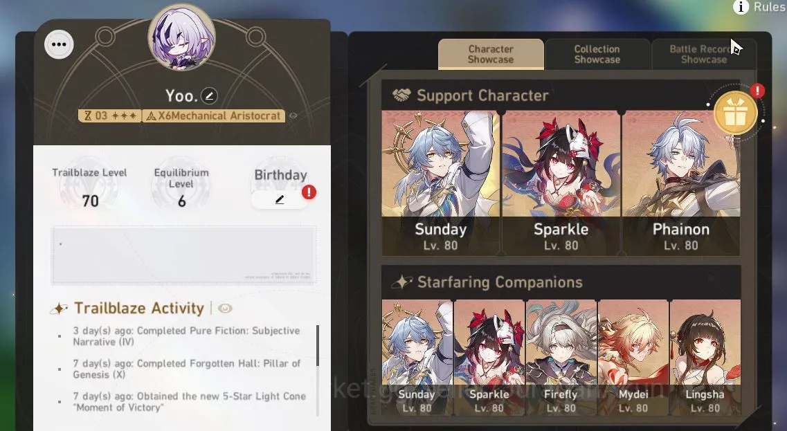 Honkai Star Rail Accounts ASIA|TL 70|9 Limited|[Phainon+Sign,Firefly+Sign,Su image 1