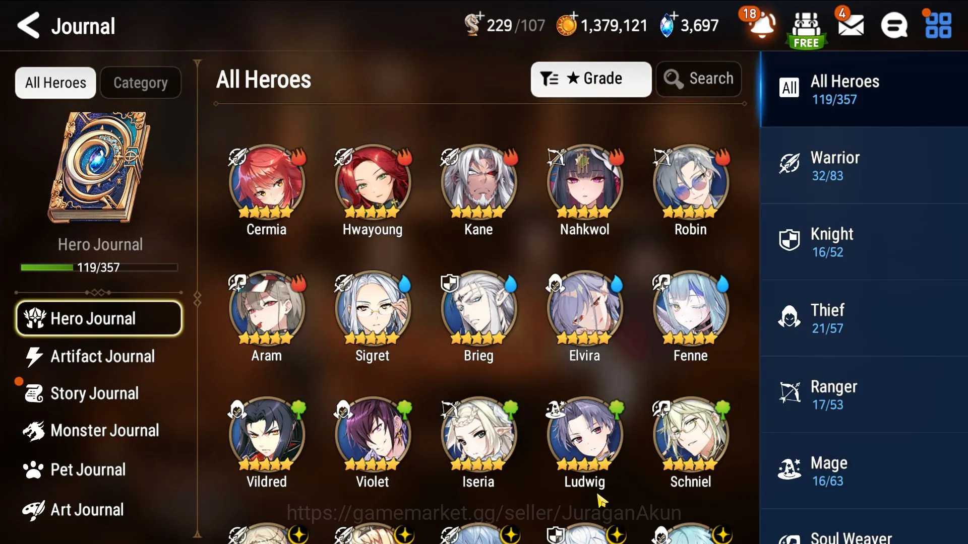 Epic Seven Accounts Mid-Tier Asia Unverif|10ML(Taeyou,Belian,Sez,Lilias)119 Char Robin+art,Aram+art,Kane+art,brieg+art|3.6k 6
