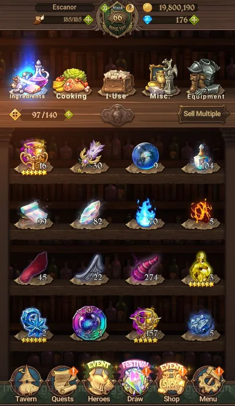 The Seven Deadly Sins: Grand Cross Accounts Midgame Asia|1,9M CC|5 UR (EliMeli 4/6, KingMeli 2/6, Thor, Sabunak 5