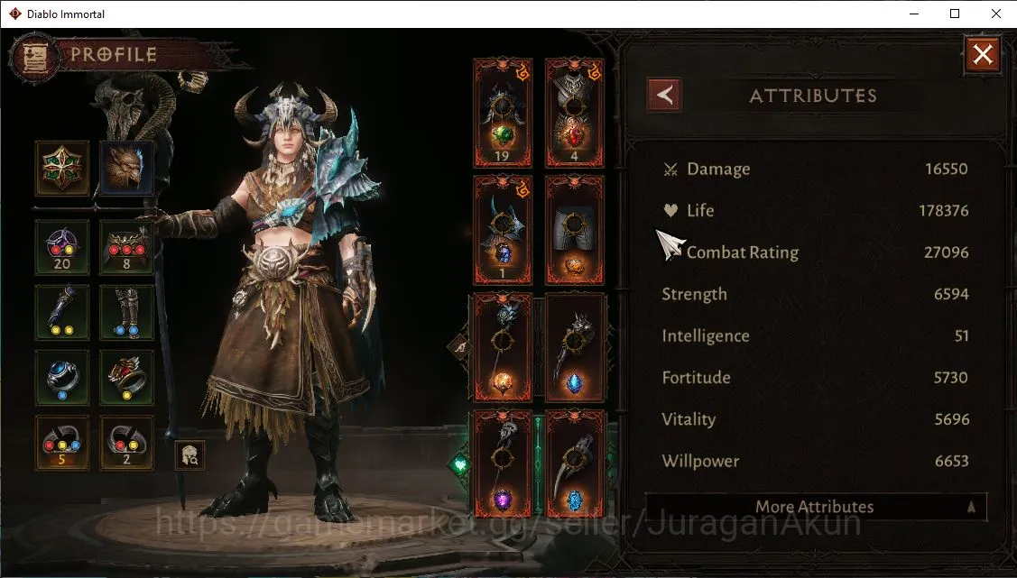 Diablo Immortal Accounts SEA - Vasily|Lv60(468)Durid|27k CR|Reso 420|Hell I image 3