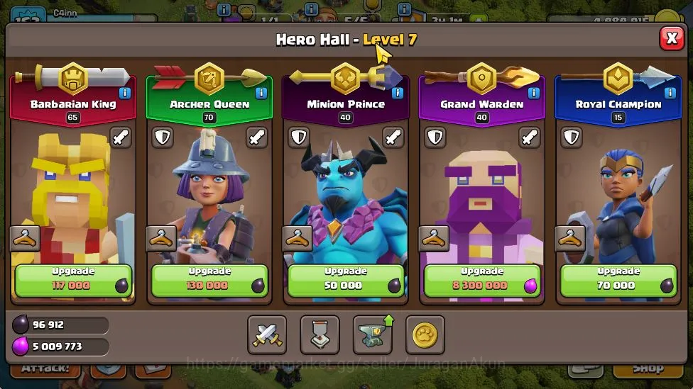Clash of Clans Accounts TH 13-BH 8|LV245|League Wizard 12 |HH7|BK 65,AQ 70 image 2
