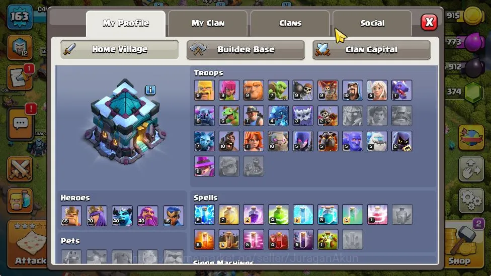 Clash of Clans Accounts TH 13-BH 8|LV245|League Wizard 12 |HH7|BK 65,AQ 70 image 4