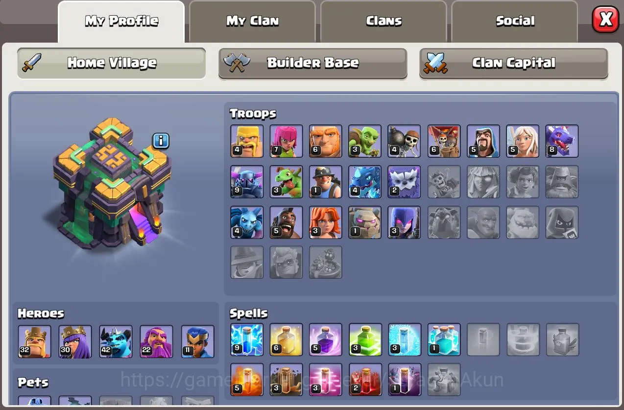 Clash of Clans Accounts Mid-Tier TH 14 lvl-108|Thropy 2774 BK32-AQ32-MP42-GW22-RC11 | Supercell ID | Protect Off | Take 4