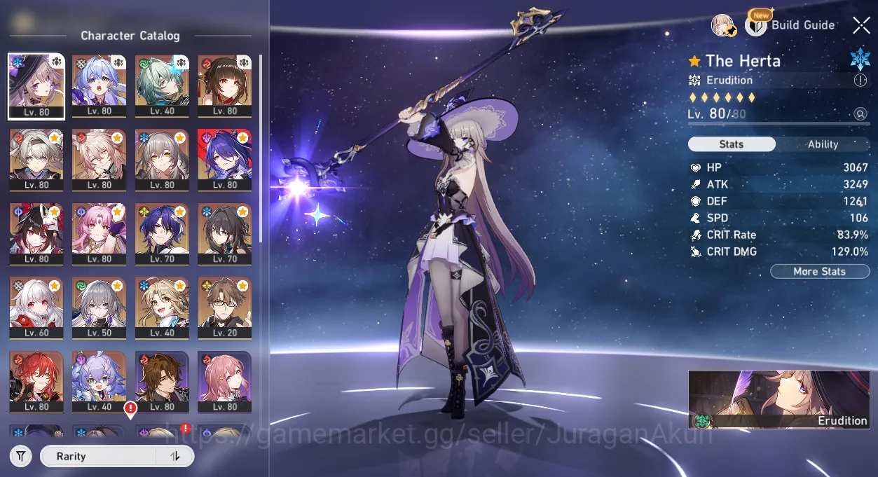 Honkai Star Rail Accounts Mid Game ASIA [TL70] 10 Limited (The Herta+Sign, Acheron+Sign, Jiaoqiu,Ruan Mei 3