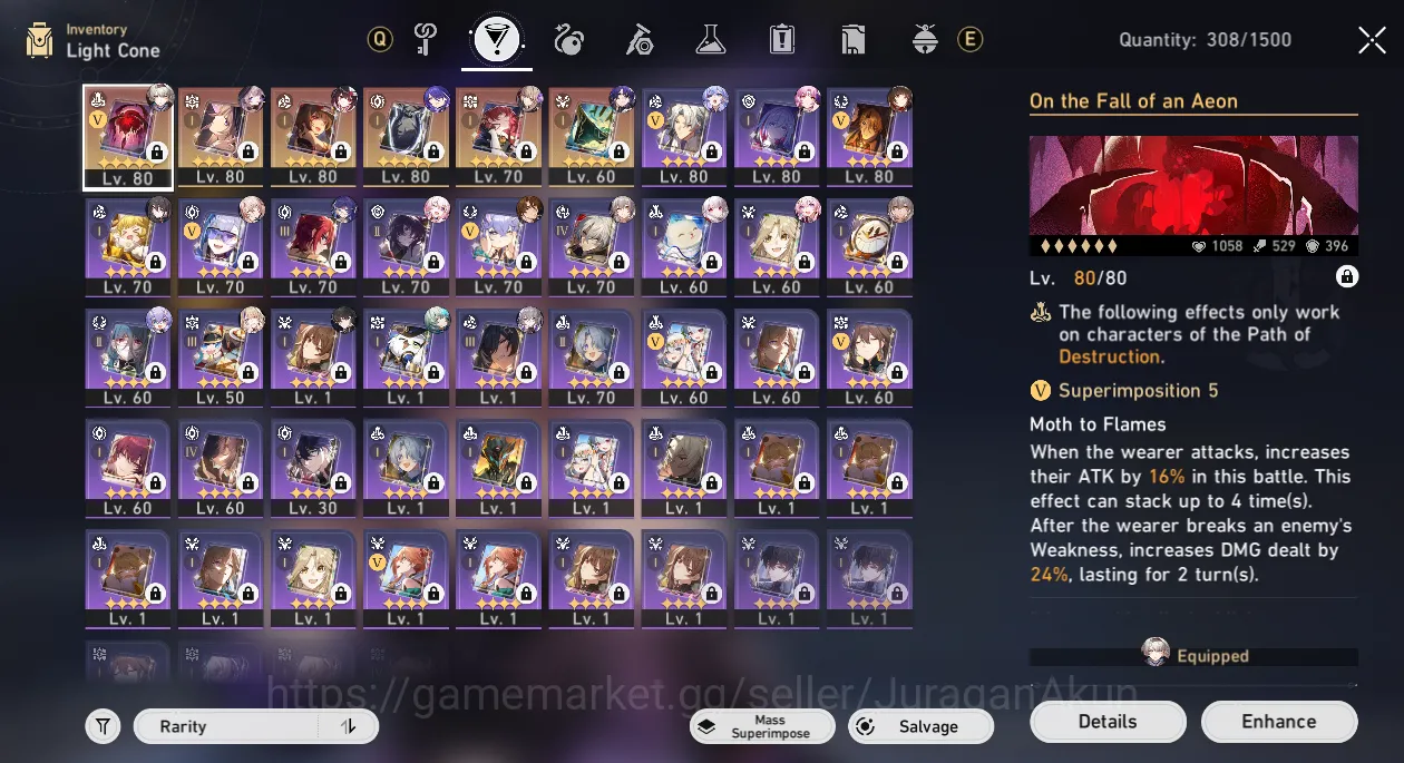Honkai Star Rail Accounts Mid Game ASIA [TL70] 10 Limited (The Herta+Sign, Acheron+Sign, Jiaoqiu,Ruan Mei 8