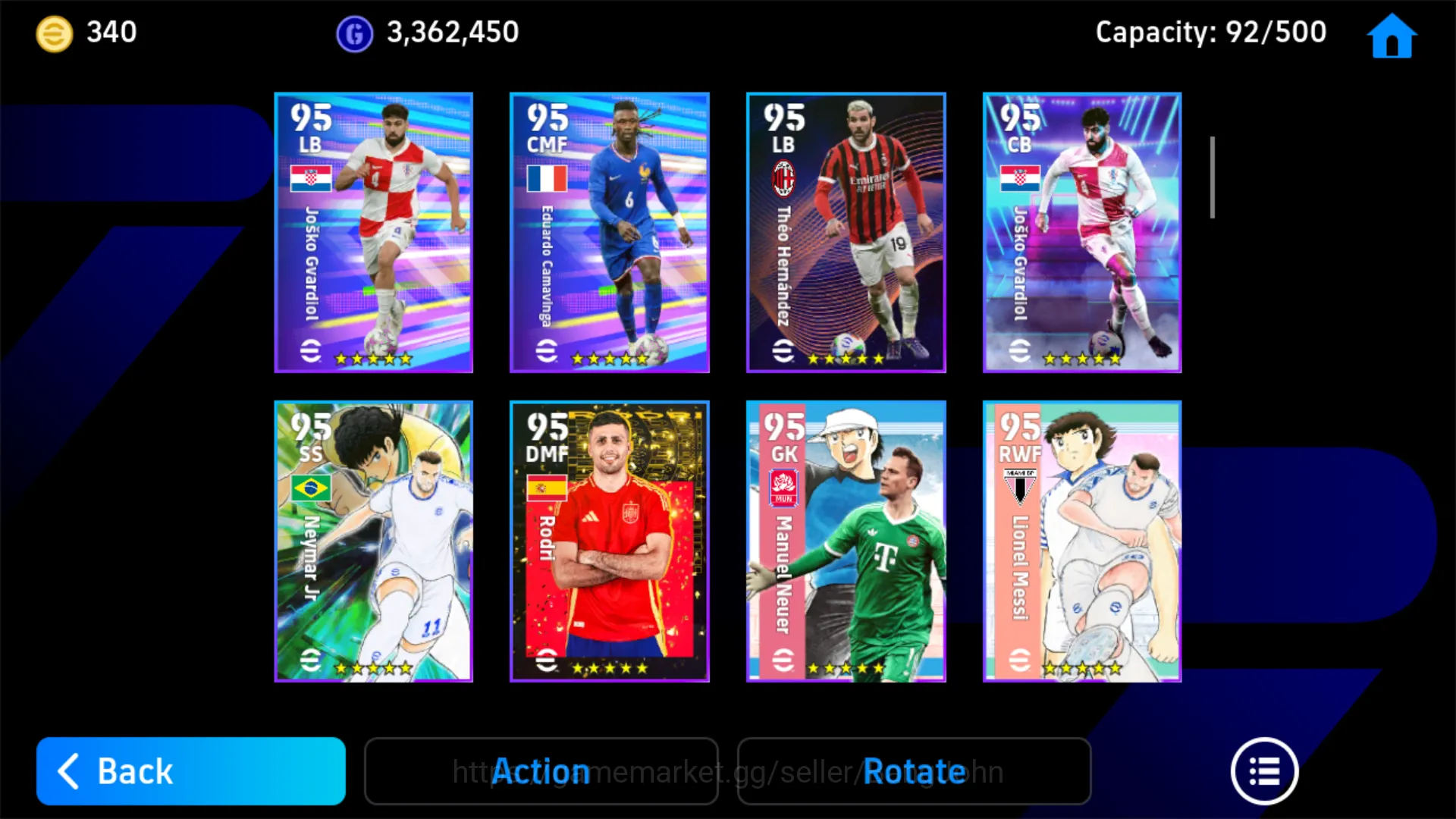 eFootball Accounts Others Power 3136 | Lionel Messi Pack | Andy Cole Epic DB | V. M Savic | Denzel Dumfries Show Time | Aset 6