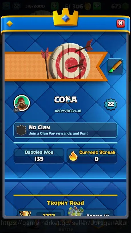Clash Royale Accounts Lvl 22|Trophy 3232|KTL 9|Limited Skin|Card 59|1 EV image 3