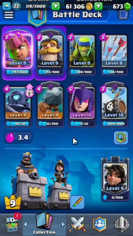 Clash Royale Accounts Lvl 22|Trophy 3232|KTL 9|Limited Skin|Card 59|1 EV image 5
