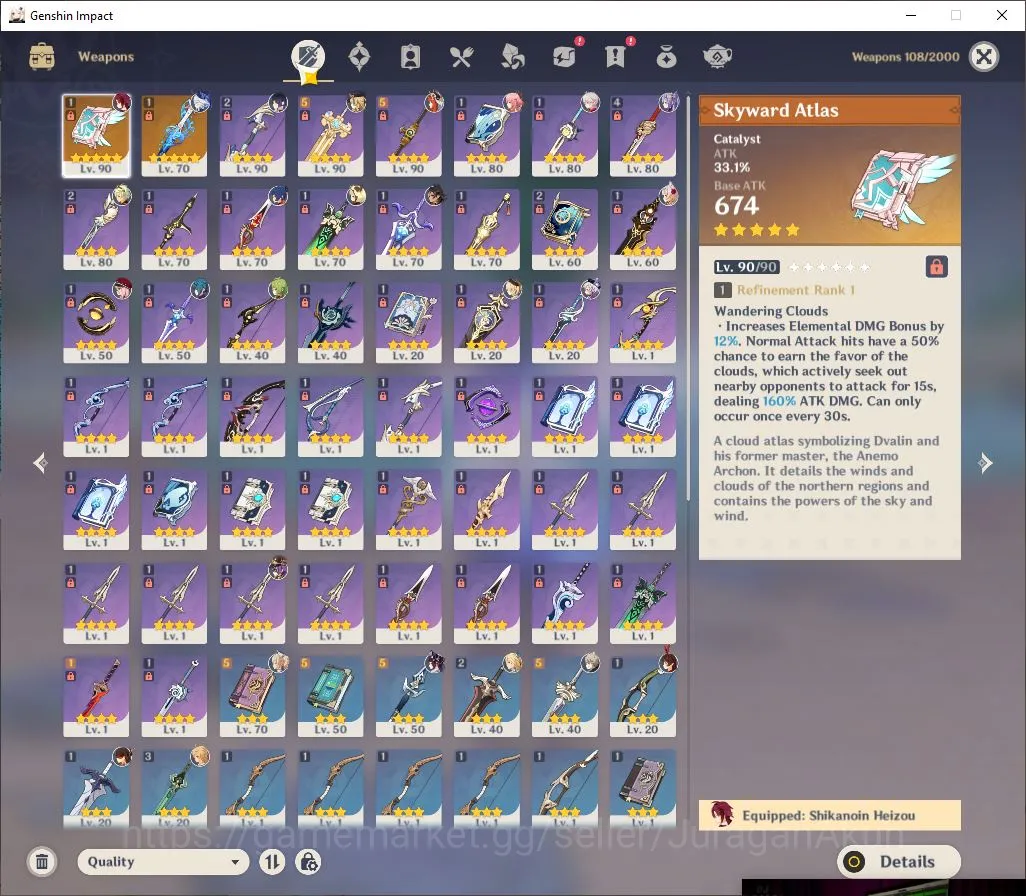 Genshin Impact Accounts ASIA|AR 56|5 Limited + 2 [5 Star's Weapon]|Furina+ image 2