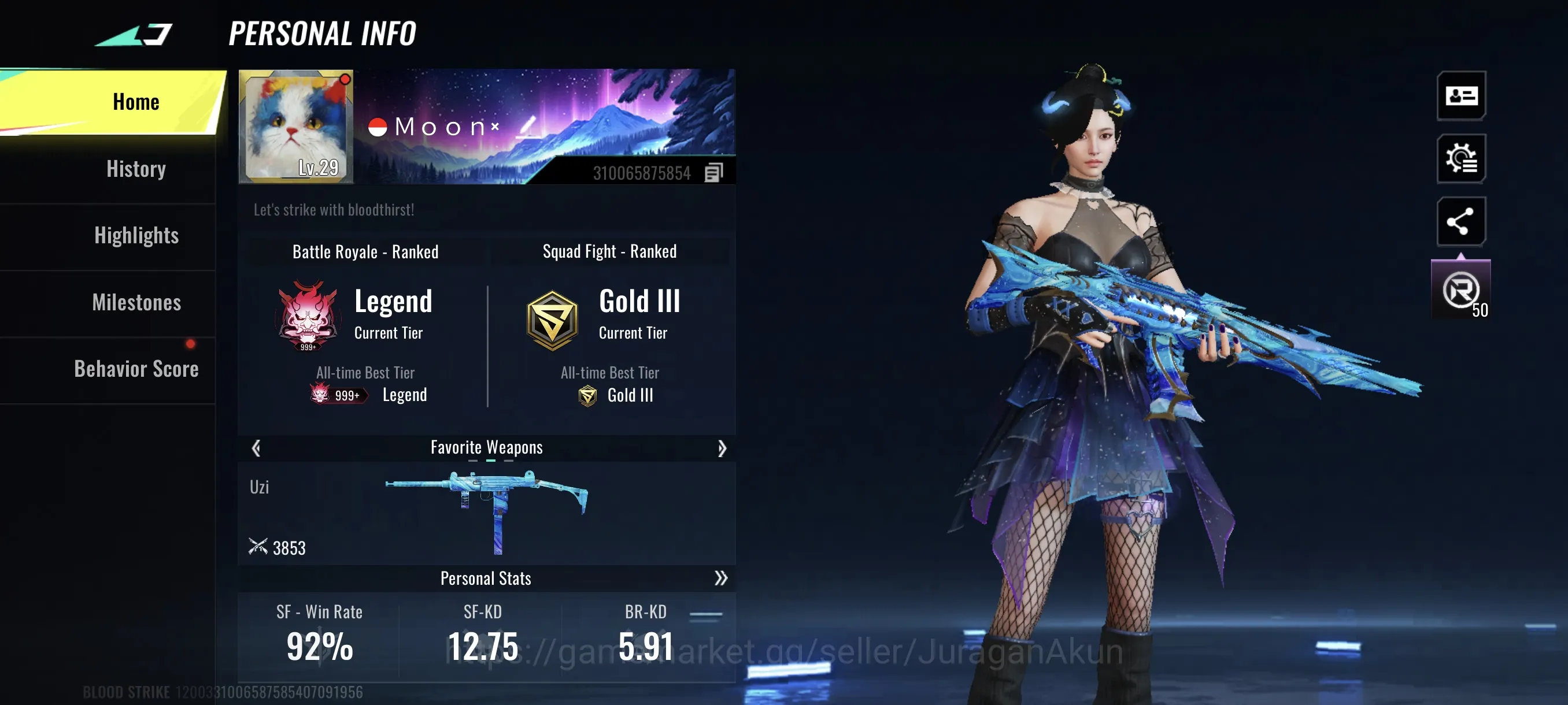 Asia|eternal Ak47-Overload,Scar-Molten core,Lightblade-Limbo|Ran-Maiden Of Nightfall,etc|Log tf Code|CheckSS(BLS1032) Blood Strike Mid-Tier Asia|eternal Ak47-Overload,Scar-Molten core,Lightb image 1