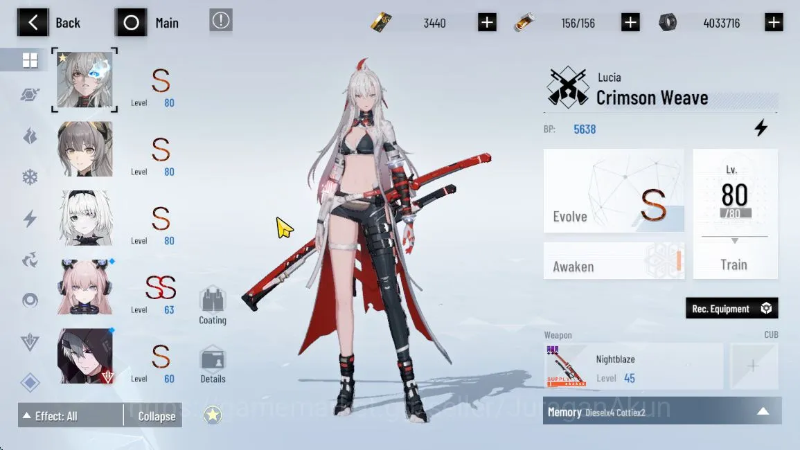 Punishing: Gray Raven Accounts ASIA | Lucia CW+Sign, NanamiStartrail. Feral | Sel image 3