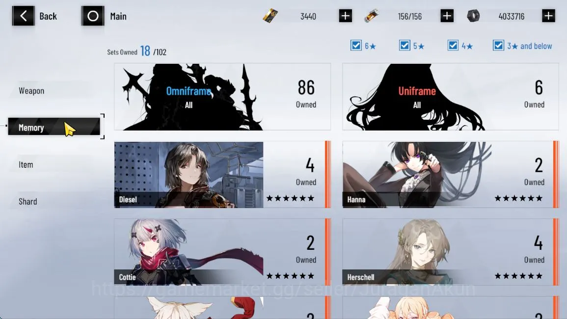 Punishing: Gray Raven Accounts ASIA | Lucia CW+Sign, NanamiStartrail. Feral | Sel image 6
