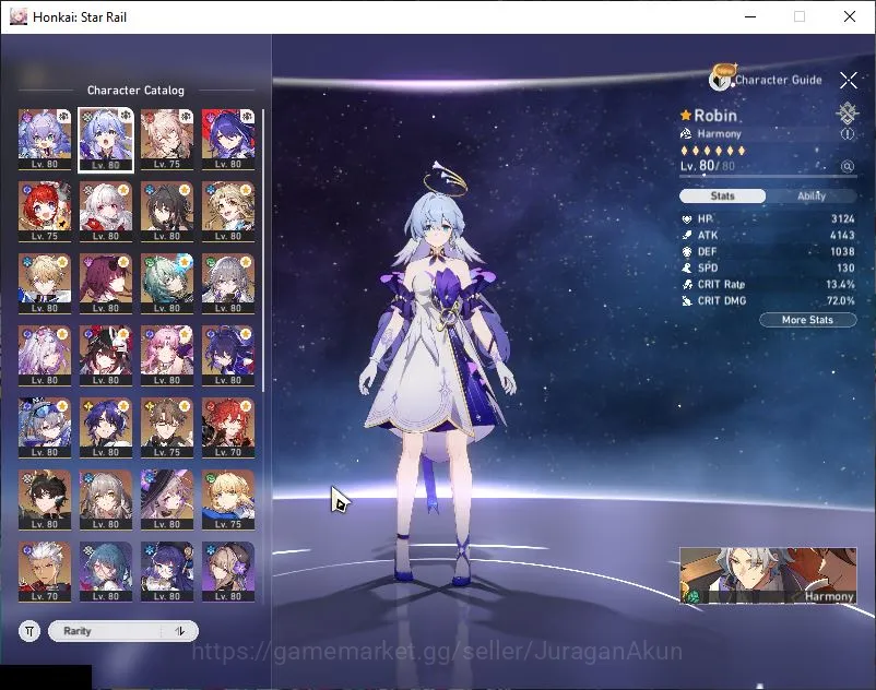 Honkai Star Rail Accounts Mid Game Asia|TL 70|15 Limited|[Castorice,Acheron E2,Kafka 2