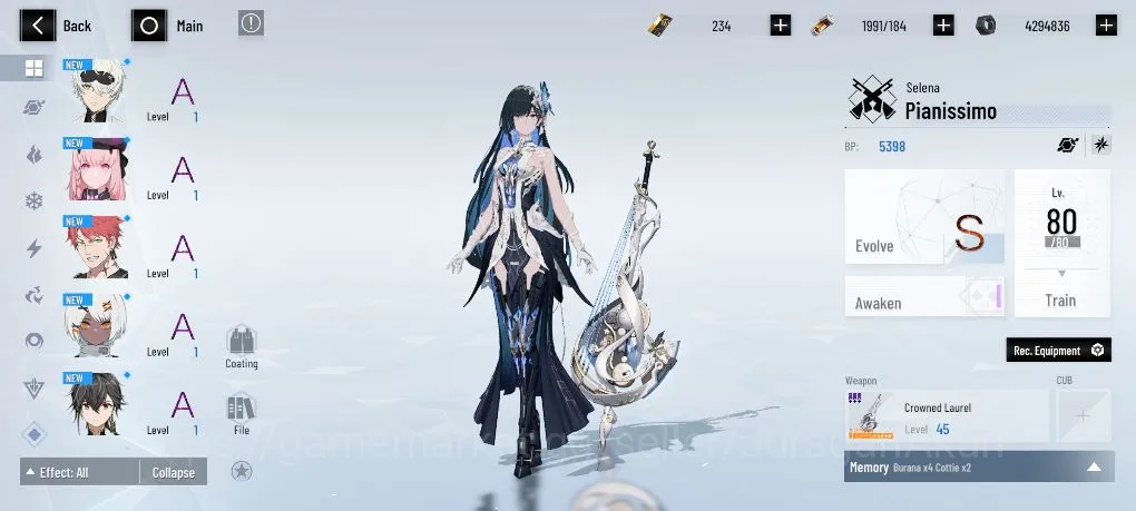 Punishing: Gray Raven Accounts Mid-Game Asia STARTER | SSS Jetavie | Selena,LuciaCW+Sign,Ayla,Nanami,No 21  |Log Google 4