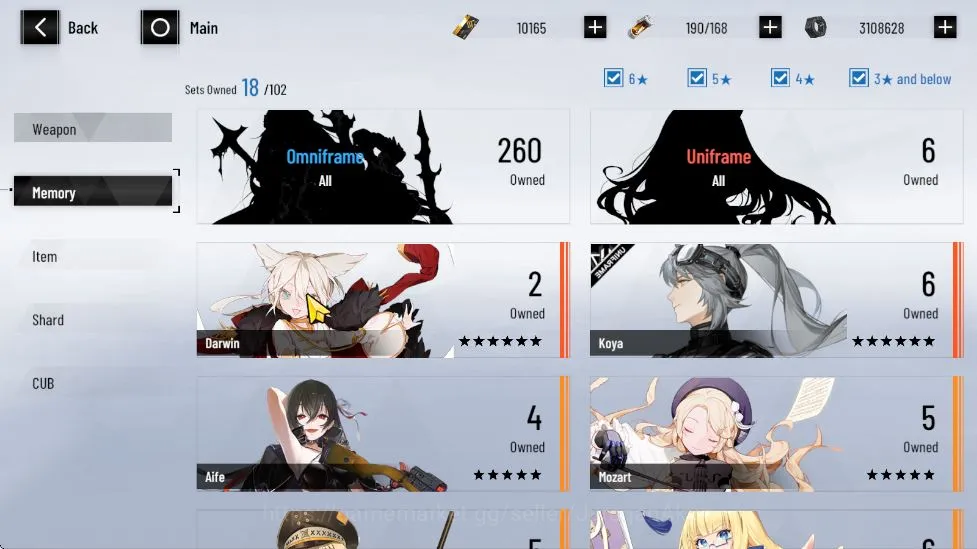 Punishing: Gray Raven Accounts NA |10K BC+3K GoldenCard+10K BlueCard| LivEclp, Lu image 5