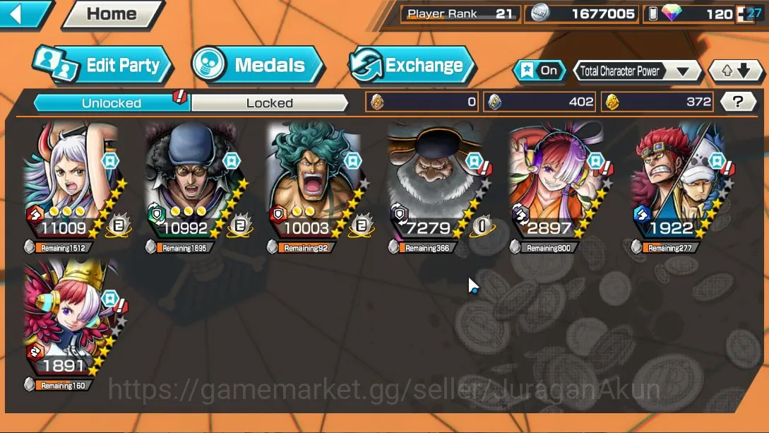 One Piece Bounty Rush Accounts Global| 4 META EX|Kaido's Son yamato,Blackbeard Ku image 3