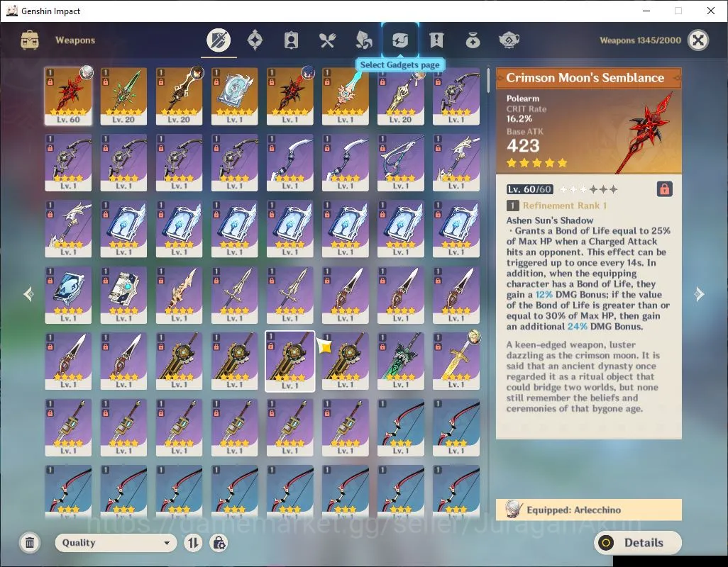 Genshin Impact Accounts Mid Game ASIA|AR 55|2 Limited + 6 [5 Star Weapon][Arlecchino+Sign,Zhongli+Sign]|Inter Fate 84|MC 4