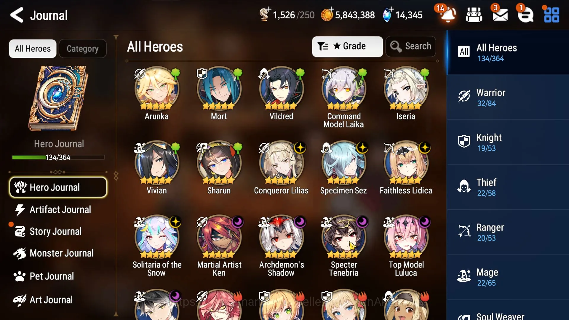 Epic Seven Accounts Mid-Tier Global Unverif|7ML(Luluca,Tenebria,SS Snow,Arc Shadow)(Stark)Arunka|1.5K Energy,14.3k 2